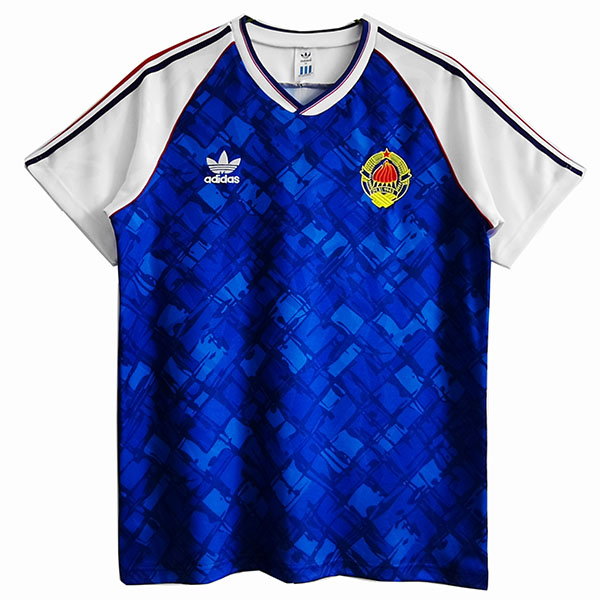 Yugoslavia home retro jersey men's first sportswear football tops sport soccer shirt 1992-1993